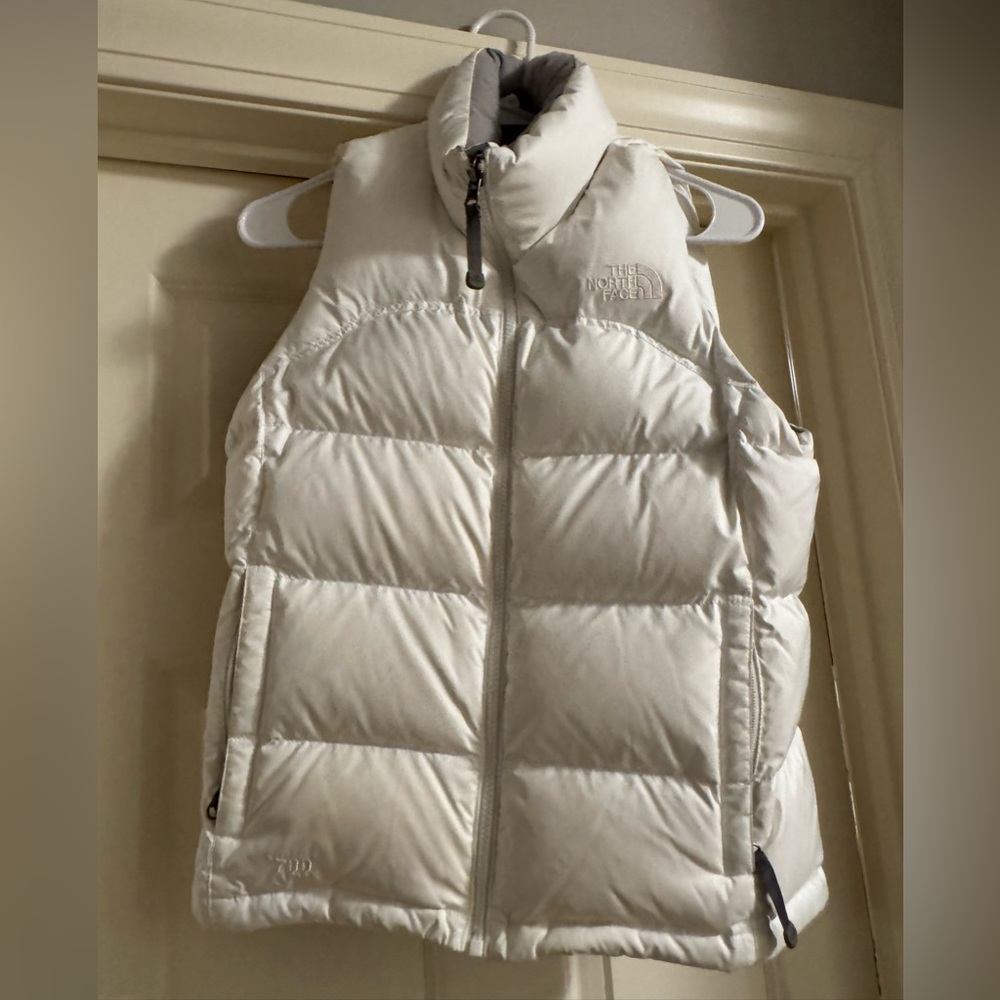 The North Face Women's White Puffer Vest